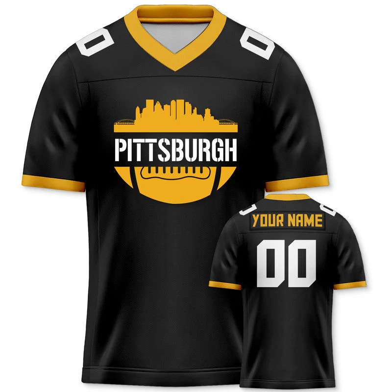 Custom Football Jersey With Pittsburgh City Souvenir Fashion Football Shirt